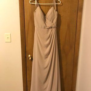 Mori Lee Latte Bridesmaid Dress Style 144